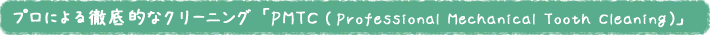 プロによる定期的なクリーニング「PMTC」